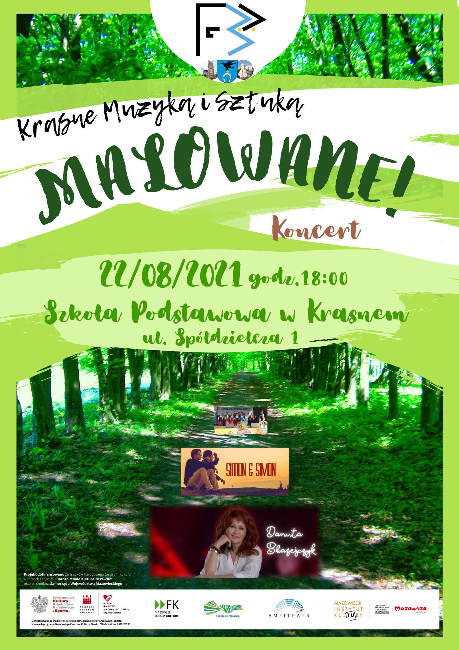 Krasne Muzyką i Sztuką  MALOWANE! Koncert 22/08/2021 godz.18:00